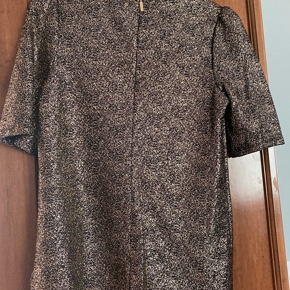 Michael Kors Gold Sequin Boxy Blouse - Picture 2 of 4